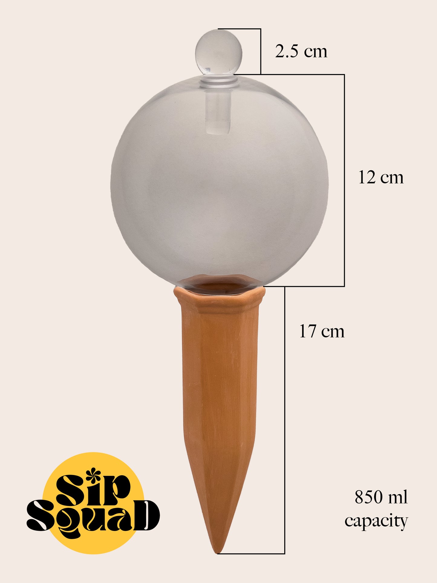 12CM TURQUOISE IRIDESCENT waterfall globe