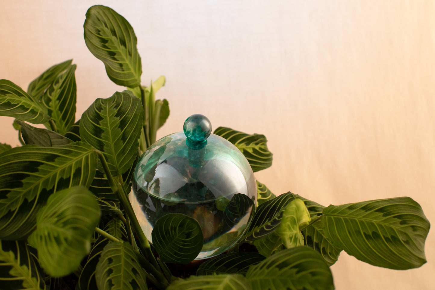 12CM TURQUOISE IRIDESCENT waterfall globe