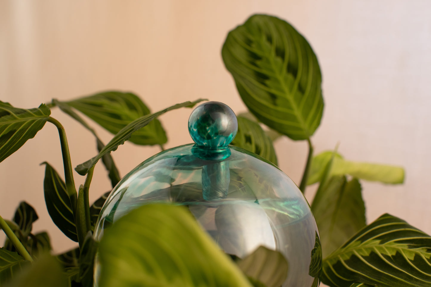 12CM TURQUOISE IRIDESCENT waterfall globe