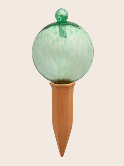 12CM EMERALD IRIDESCENT waterfall globe