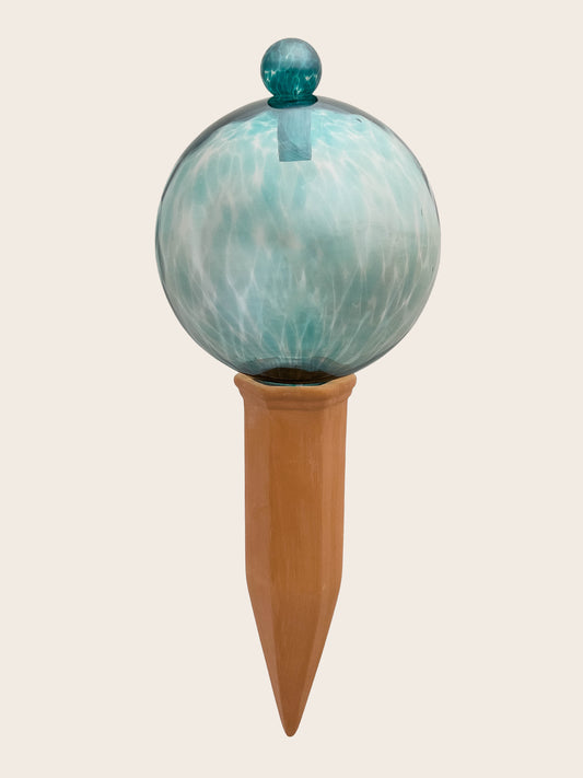 12CM TURQUOISE IRIDESCENT waterfall globe