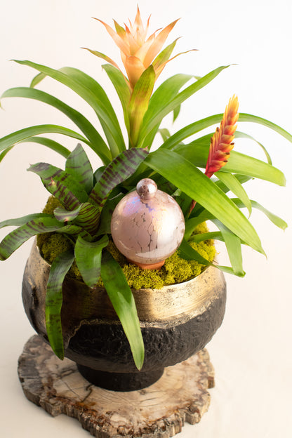 9CM LILAC IRIDESCENT waterfall globe