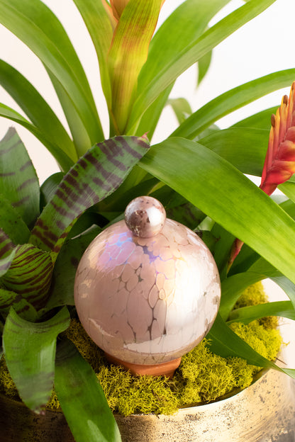 9CM LILAC IRIDESCENT waterfall globe