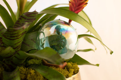 12CM TURQUOISE IRIDESCENT spring globe