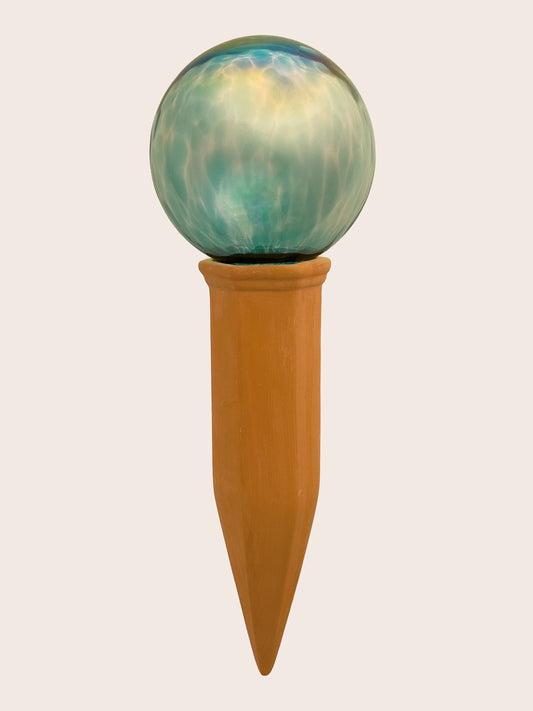 9CM TURQUOISE IRIDESCENT spring globe